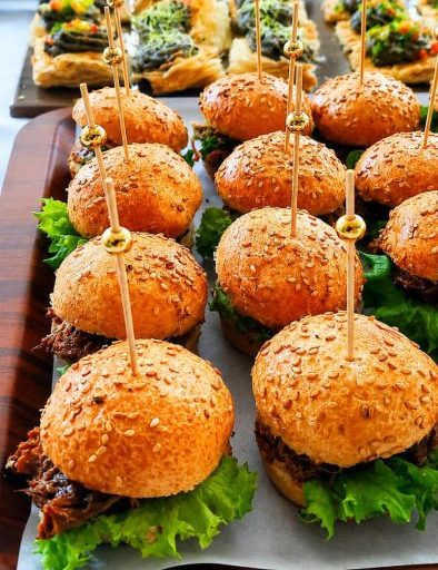 finger food mini hamburger